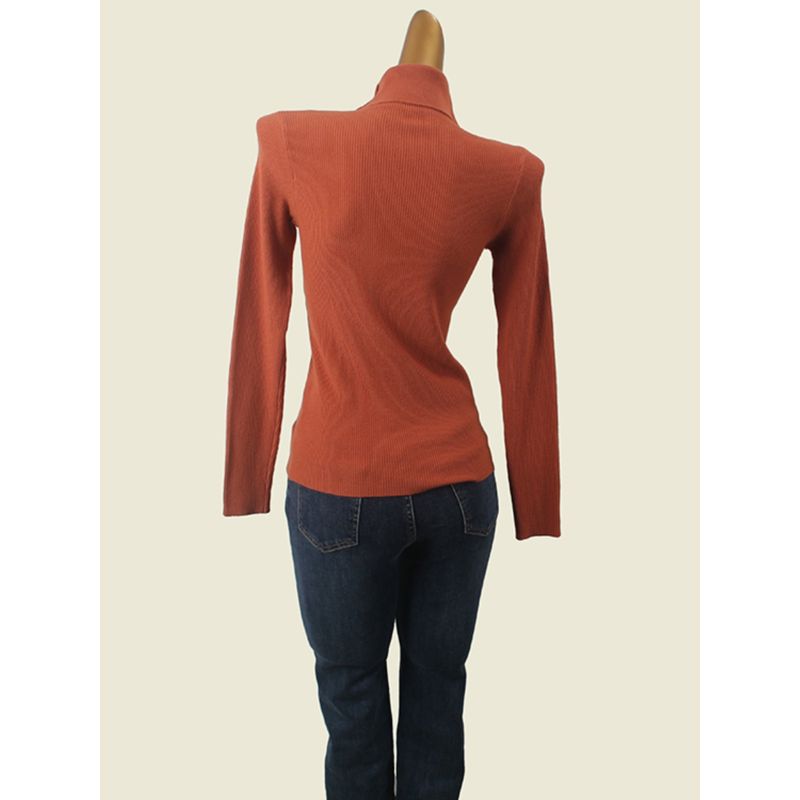 French Style Normcore Casual Turtleneck Small Thread Bottoming Shirt Fashion Wind Fall and Winter Pullover Base Long Sleeves Women's Knitted Sweater