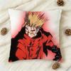 Anime TTRIGUN STAMPEDE Doublesided Printed Square Decorative Cushion Cover for Sofa Living Room Home Decor