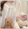 Women's Summer 2026 Cloud Cotton Nightgown with Bra Pads, Lace Trim, Short Sleeves, Long Length