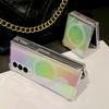 Luxury Laser Transparent Hard Case for Samsung Galaxy Z Fold 6 5 4 3 Z Fold4 Magsafe Case Shockproof Wireless Charging Magnetic Cover
