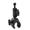 Round-Tube Camera Mounting Clamp with Locking Knobs and Side Threaded Mounts for Organized Accessory Attachment