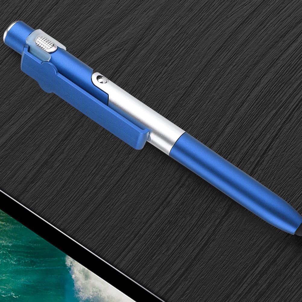 4 In 1 Touch Screen Capacitive Ballpoint Pens With LED Light For Tablet(Blue)