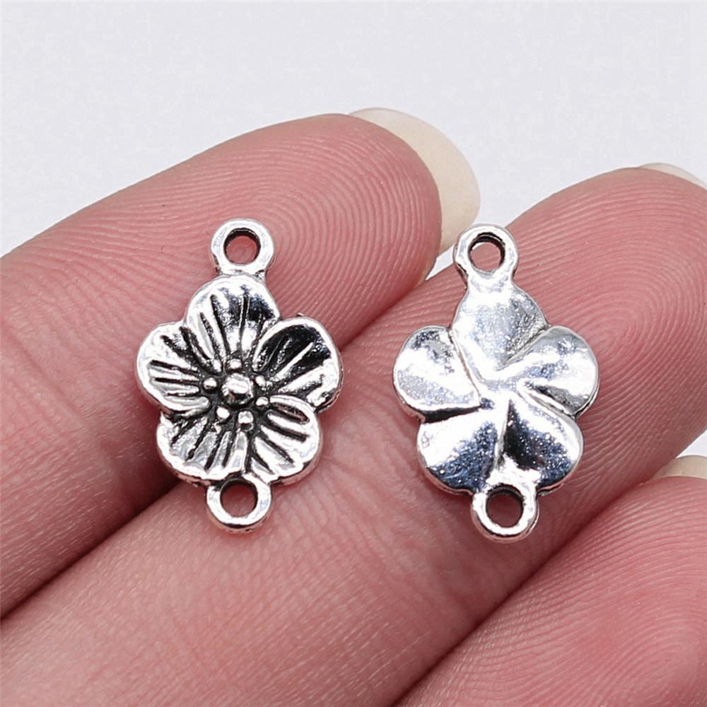 Connettori Fiore a Lavoro Aperto Gancio per Ciondolo Colore Bronzo Antico Creazione Gioielli Accessori Fatti a Mano Connettori per Ciondoli