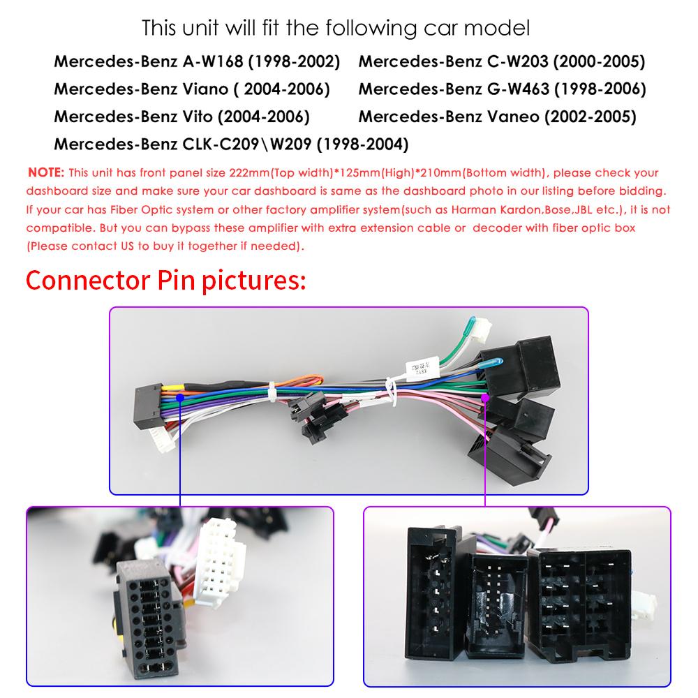 Hizpo 7" RDS Intelligent AI System Wireless CarPlay Android Auto Radio for Mercedes Benz CLK W209 W203 W463 W208 4G Car Multimedia GPS 2din Autoradio