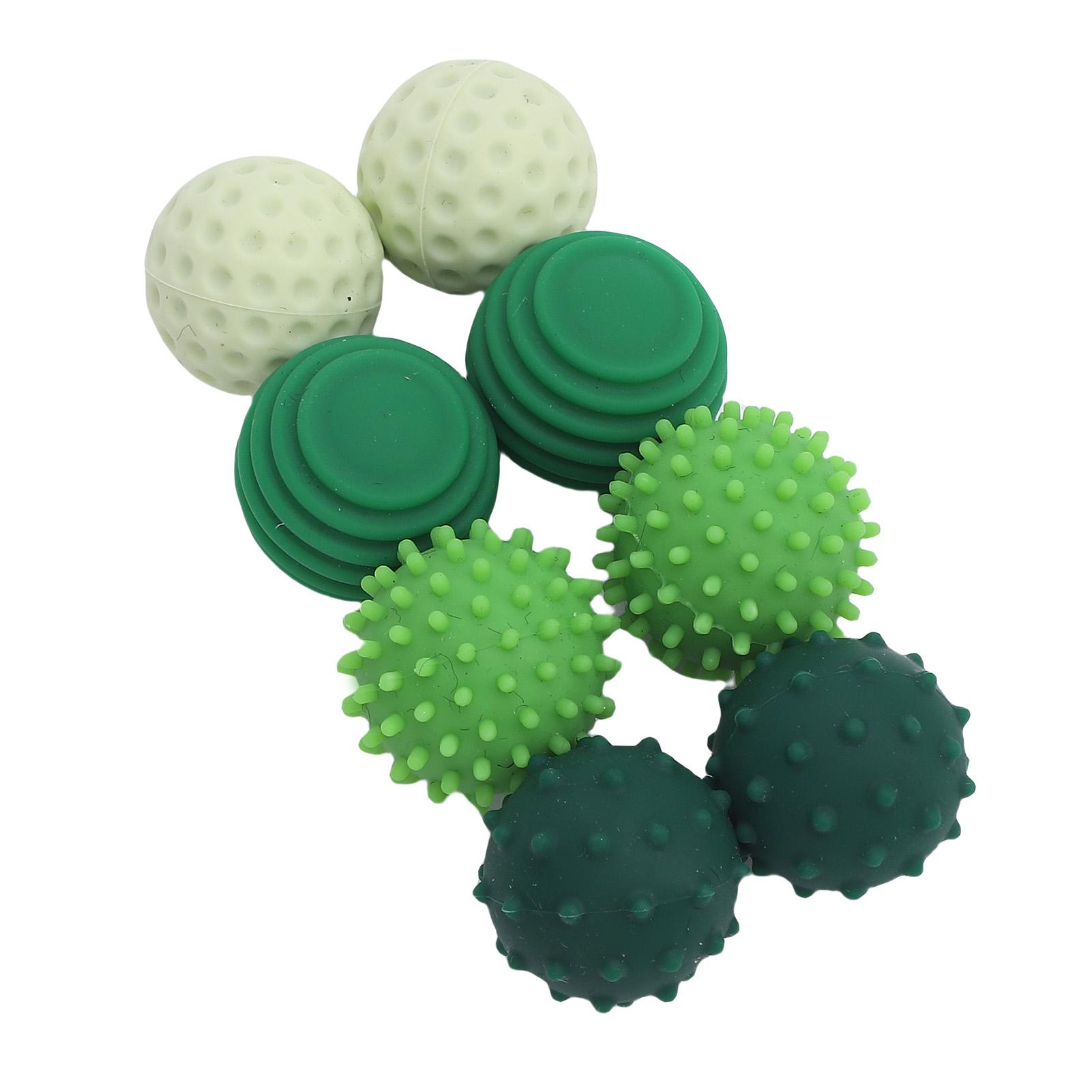 

8pcs Fingertip Silicone Sensory Balls Textured Balls Stress Relief Toy for Travel Work and Home