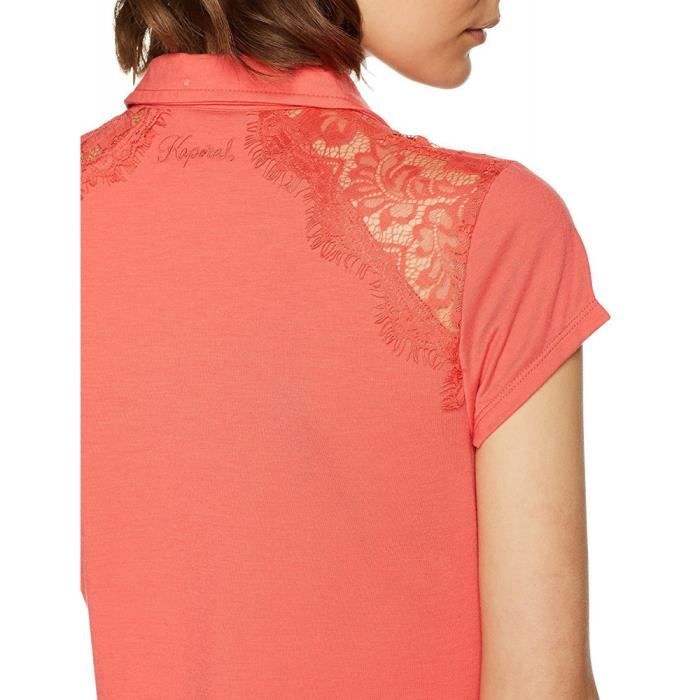 Polo Femme Kaporal Vaina - Rose - Coupe ajustée - Manches courtes - Col polo