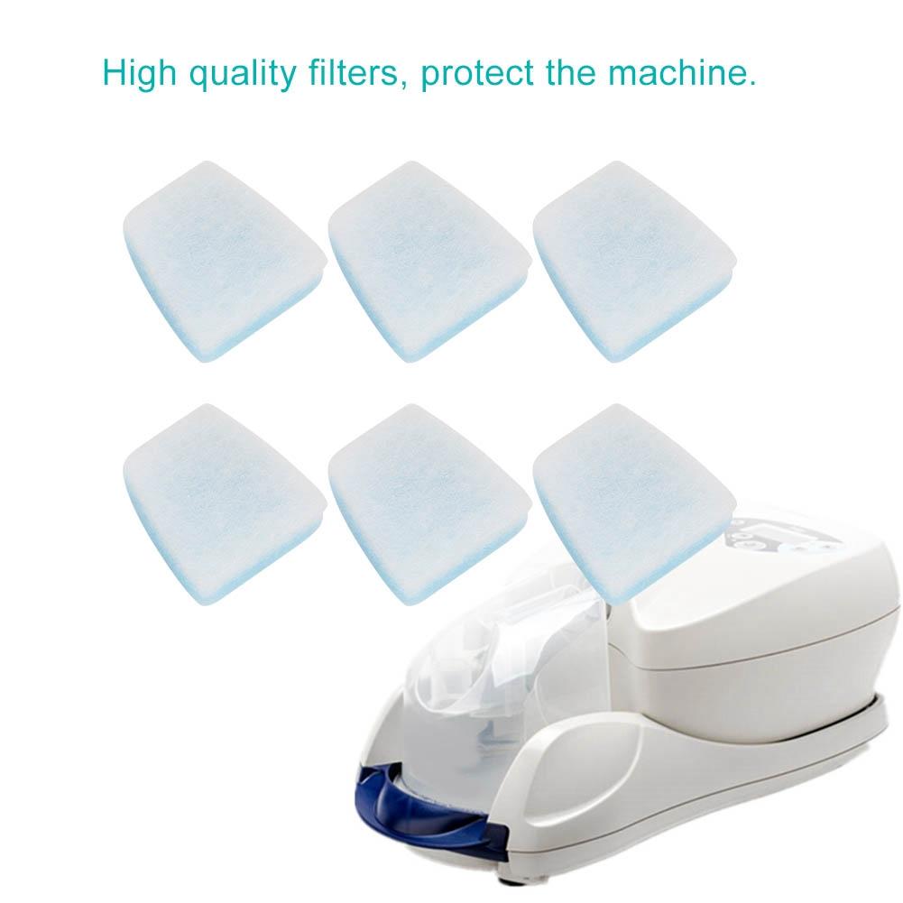 6Pcs Professional Breathing Machine Filters Blue and White for ResMed S7 S8 Series Sleep Apnea