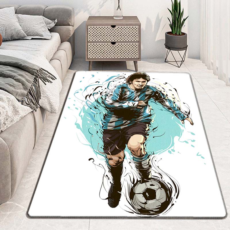 Kober s fotbalovým vzorem Kuchyňská rohožka Rohožka ke dveřím Dekorace podlahy v ložnici Koberec do obývacího pokoje Koupelna Dětský protiskluzový koberec Alfombra