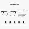 Photo-sensitive Color-changing Half-frame Anti-blue Light Nearsighted Glasses 828