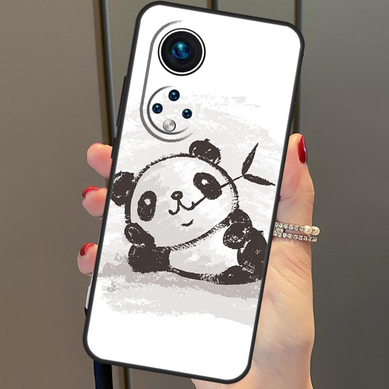 Cute Cartoon Panda Case For Honor X8b X9b 90 70 50 Magic 5 Pro Magic 6 Lite X6 X7 X8 X9 X6a X7a X8a X9a Cover