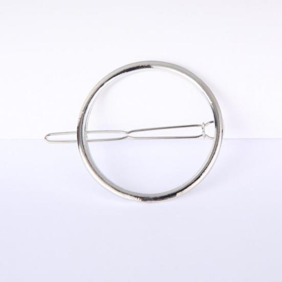 Fashion Alloy Hollow Moon Circle Triangle Bangs Hair Clip Women Hairpin Barrette