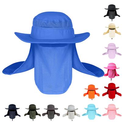 Sommer Outdoor Herren und Damen Bergsteigen Fischerhut mit breiter Krempe Sonnenhut Anti-UV Angelkappe Sonnenhut