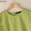 ZANZEA Women Short Sleeve Blouse and Skirts Summer Two Piece Suit Sets