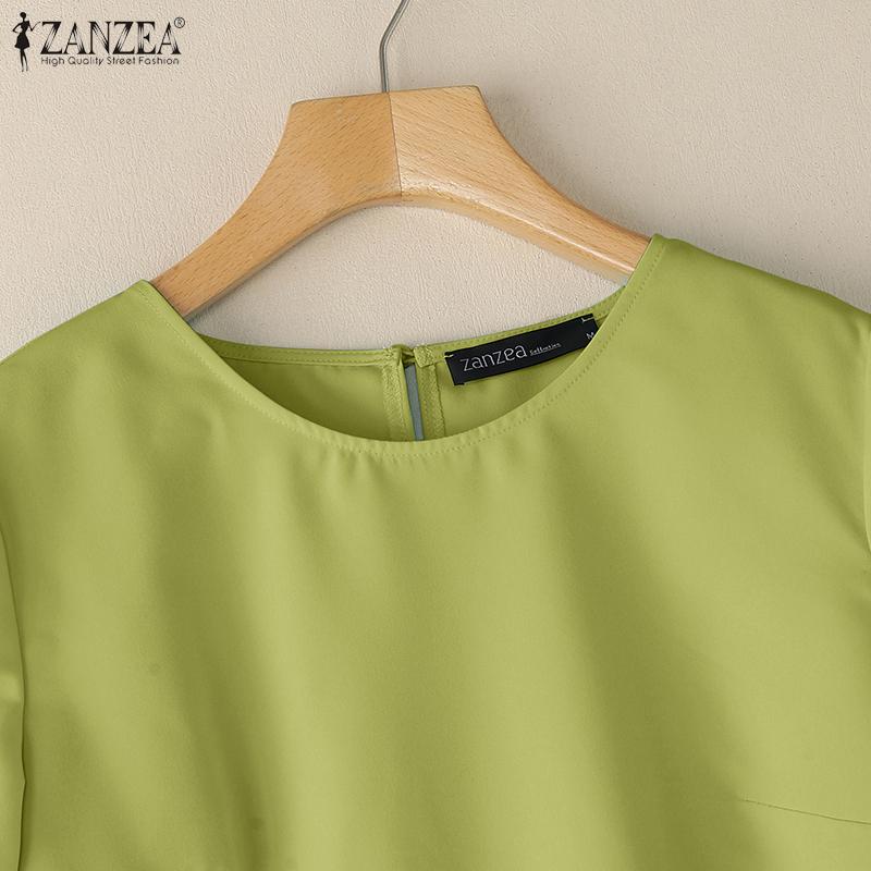 ZANZEA Women Short Sleeve Blouse and Skirts Summer Two Piece Suit Sets