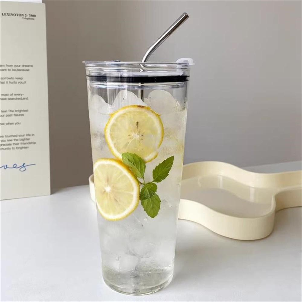 Glass Heat Resistant 1000ml Very Practical Exquisite Workmanship Drinking Utensils Water Cup Easy To Use High Capacity Straw