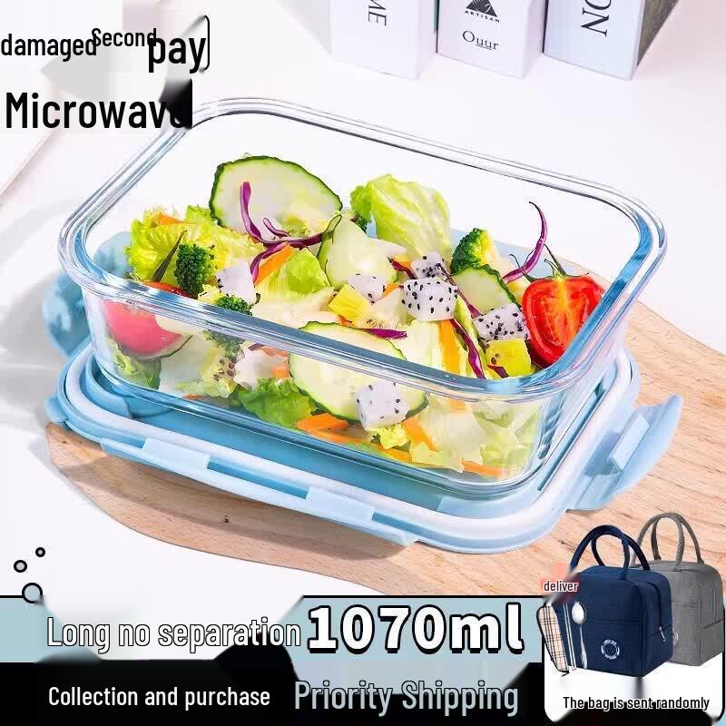 Qiwei Glass Microwaveable Lunch Box with Lid