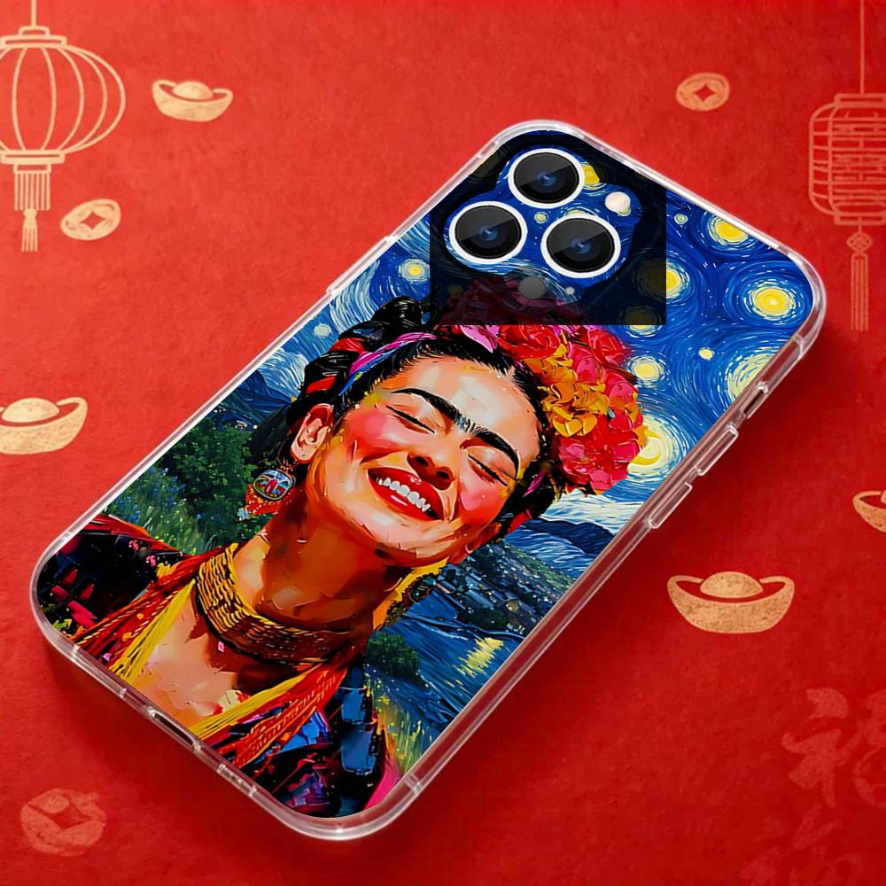 Θήκη Τηλεφώνου Art F-Fridas K-Kahlo COOL Για iPhone 17,16,15,14,13,12,11 Pro,Max,Plus,X,XS,XR,SE4,E Mini Διαφανές Μαλακό Κάλυμμα