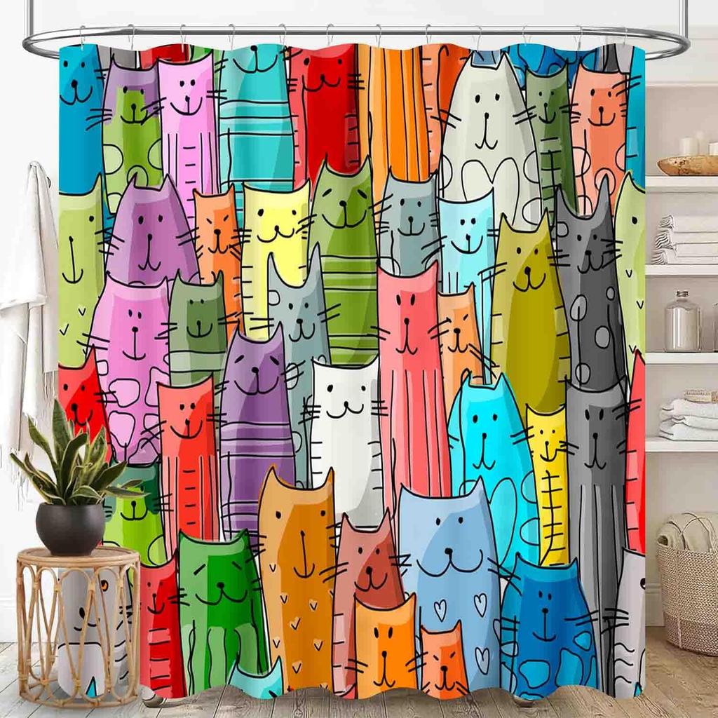Boho Floral Shower Curtain for Bathroom,Colorful Mandala Tropical Flower Vibrant Ethnic Paisley Print Bohemian Unique Vintage