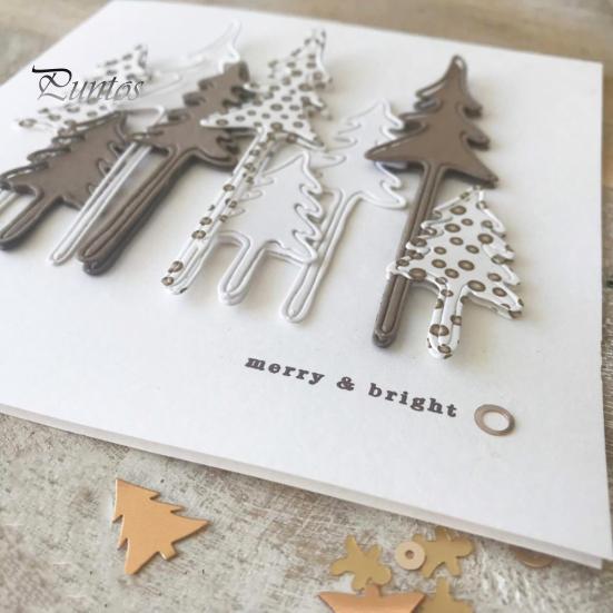Vánoční strom Cedr Řezací šablona pro DIY Scrapbooking Album Papírová karta