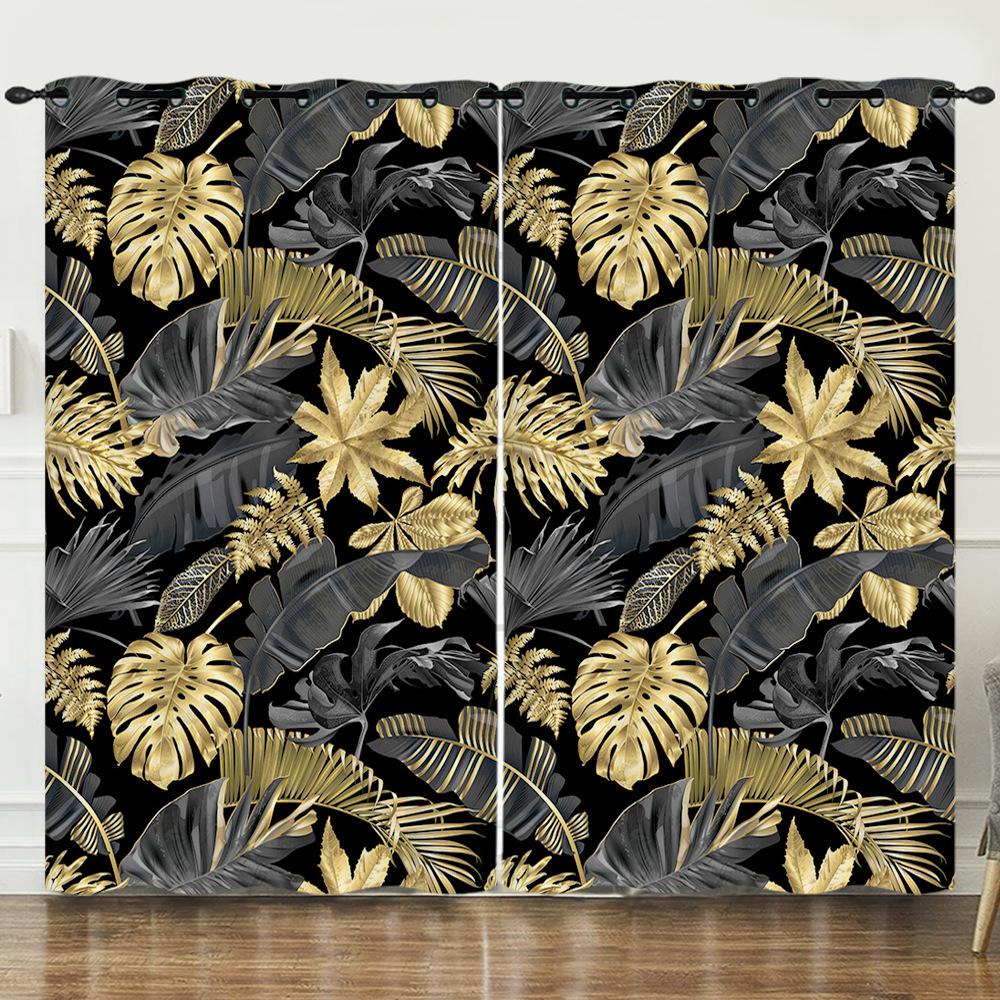 Curtains Tropical Rainforest Living Room Bedroom Curtains Digital Printing Blackout Curtains No Punching