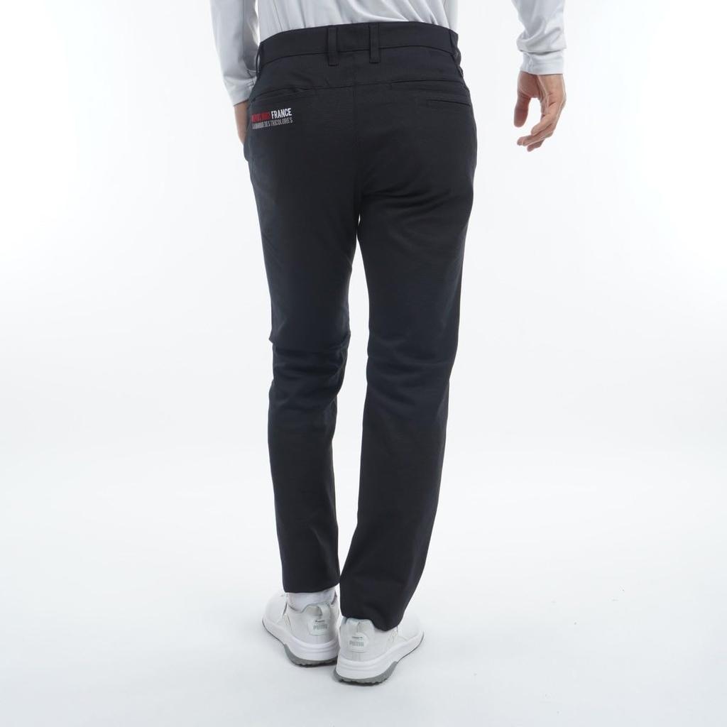 Le Coq Sportif Golf Stretch Forcer Dobby Straight Long Pants in UVCUT Men's (LG4FLP00M, Black)