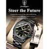 POEDAGAR 1pc Casual Men's Stainless Steel Quartz Wristwatch, Dual Date Display, Business Waterproof Luminous Wristwatch,  Men's Gift