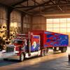 1:24 389 Camion Container Stil American Container Jucărie Model Mașină Aliaj Simulare Jucărie pentru Băieți Copii Vehicul Transport Mărfuri