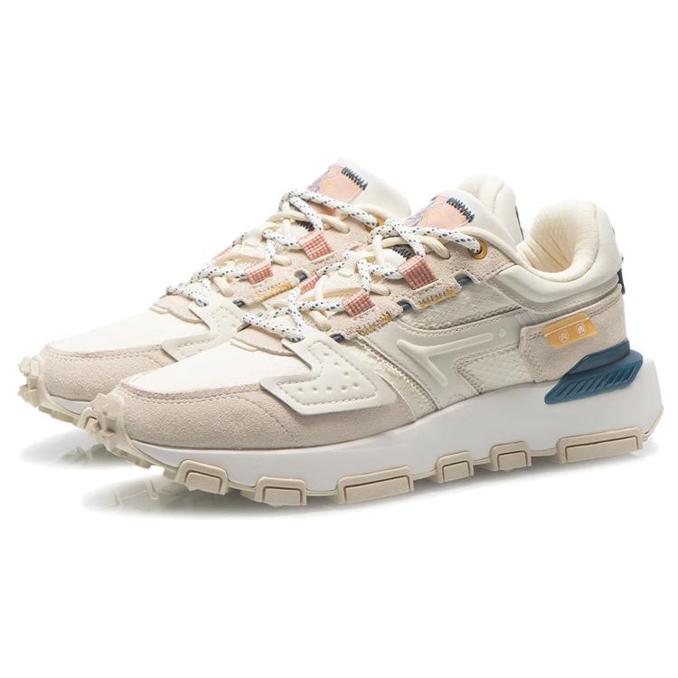 New LiNing Cloud Sword Cloud Sword Cushioning Rebound Low Top Running Shoes Women's Light Antique Yellow Green AGCR328-3