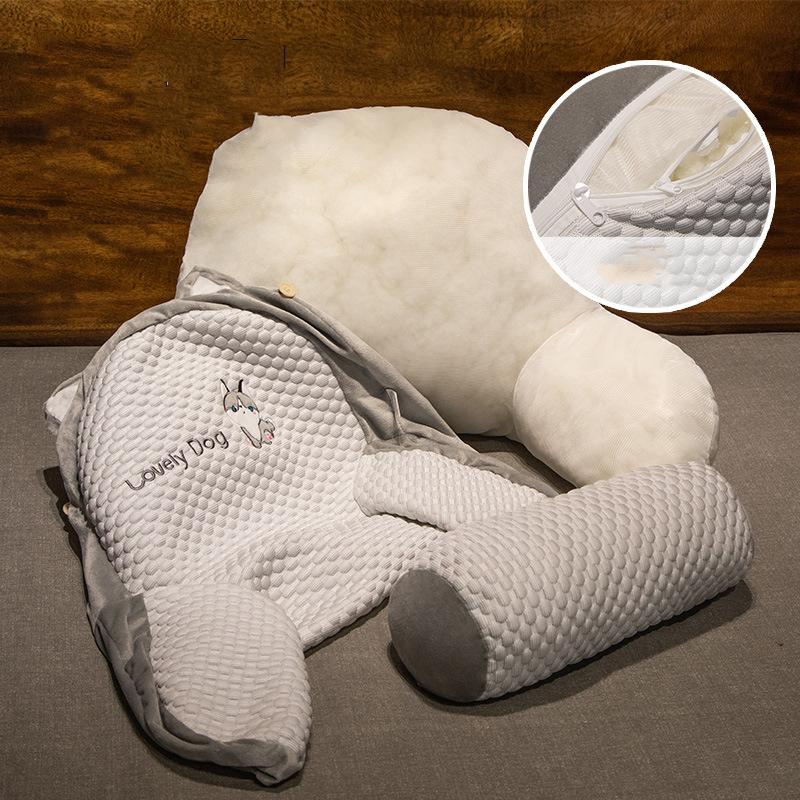 Lounge Chaise Backrest Cushion for Bed Headboard Sun Lounger Pillow for Reading Travel Journey Airplane Waist Cushions