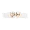 Leaf Waist Cinching Elastic Wide Waistband Decorative Dress Sweet Buckle Thin Belt