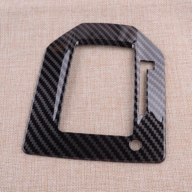Car Interior Center Console Gear Shift Box Panel Trim Cover Carbon Fiber Style Plastic Fit for Subaru XV Crosstrek 2018- LHD