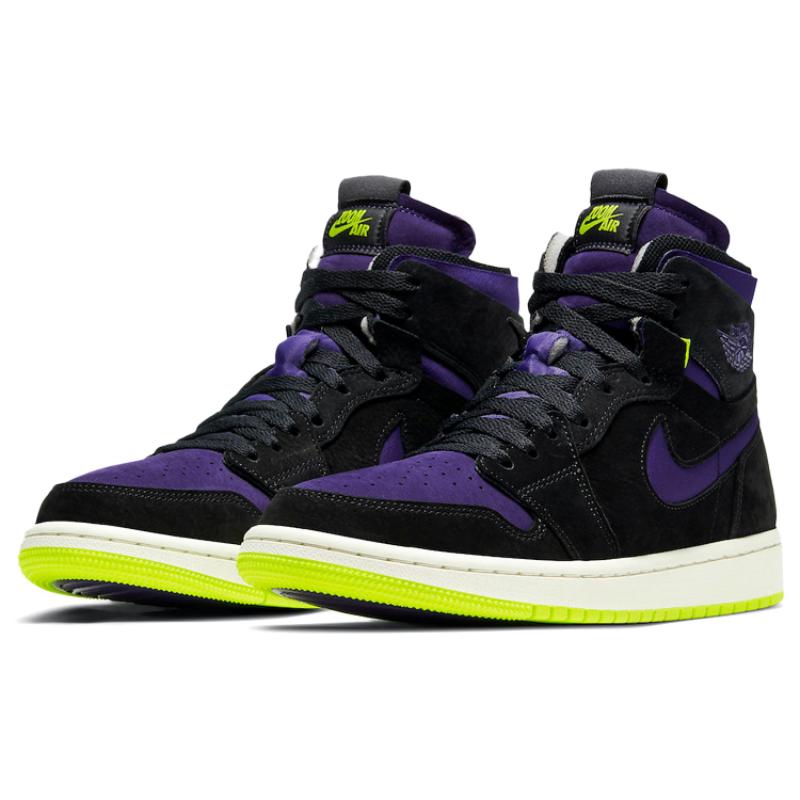 Jordan 1 High Zoom Air Cmft Black Court Purple Lemon Venom Women's Jordan CT0979-001