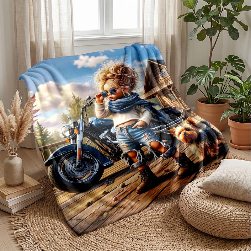 Many Different Dogs Theme blanket Lightweight Warm Flannel Blanket Decorative Throw Blanket for Home Decoration