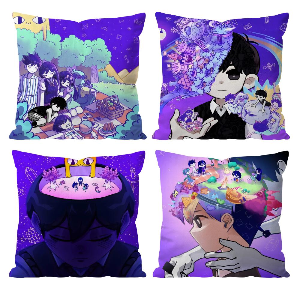 Game Anime O-Omori Cushion Cover Pattern Printed Pillowcase for Living Room Sofa Cushion Cover & Bedroom Decor