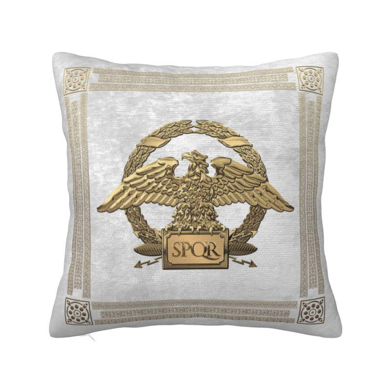 

Custom Vintage Gold Roman Empire Eagle Throw Pillow Covers Decor Home Nordic Rome SPQR Emblem Outdoor Cushions Square Pillowcase 30x30cm 12x12in