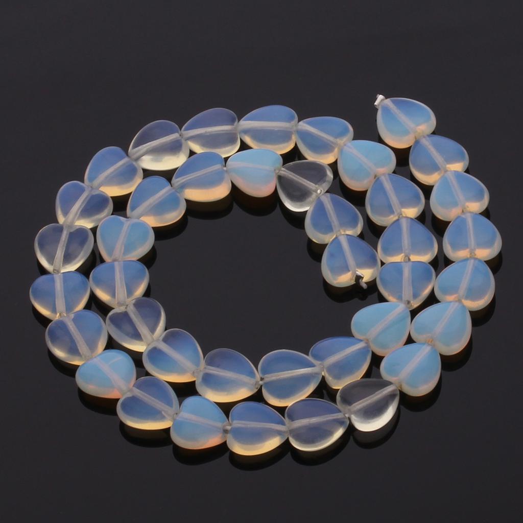 1 String Natural Stone Colorful Heart shaped Agate Tiger Eye Amethyst Blue Pine Spacer Beads DIY Charm Bracelet Necklace Jewelry