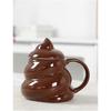 2026 Suitable Poop Expression Coffee Mug, Brown Poop Shape Ceramic Mug with Spoon, Funny and Cute Large Mug, Great Gift for Men and Women