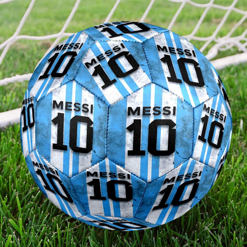 Pallone da Calcio Celebrativo Messi Taglia 5 Calcio Cucito a Macchina Universale Indoor/Outdoor Ideale per gli Appassionati di Calcio