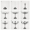 1pc Vintage Five-Headed Black Candlestick - Perfect For Weddings, Church, Halloween, Christmas, Formal Events