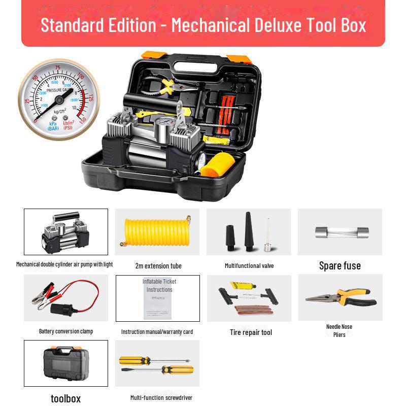 Portable Dual-Cylinder High-Power 12V Car Tire Air Pump