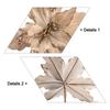 Glitter Christmas Flower Artificial Christmas Cloth Flowers Christmas Tree Decoration For Festive Decorations