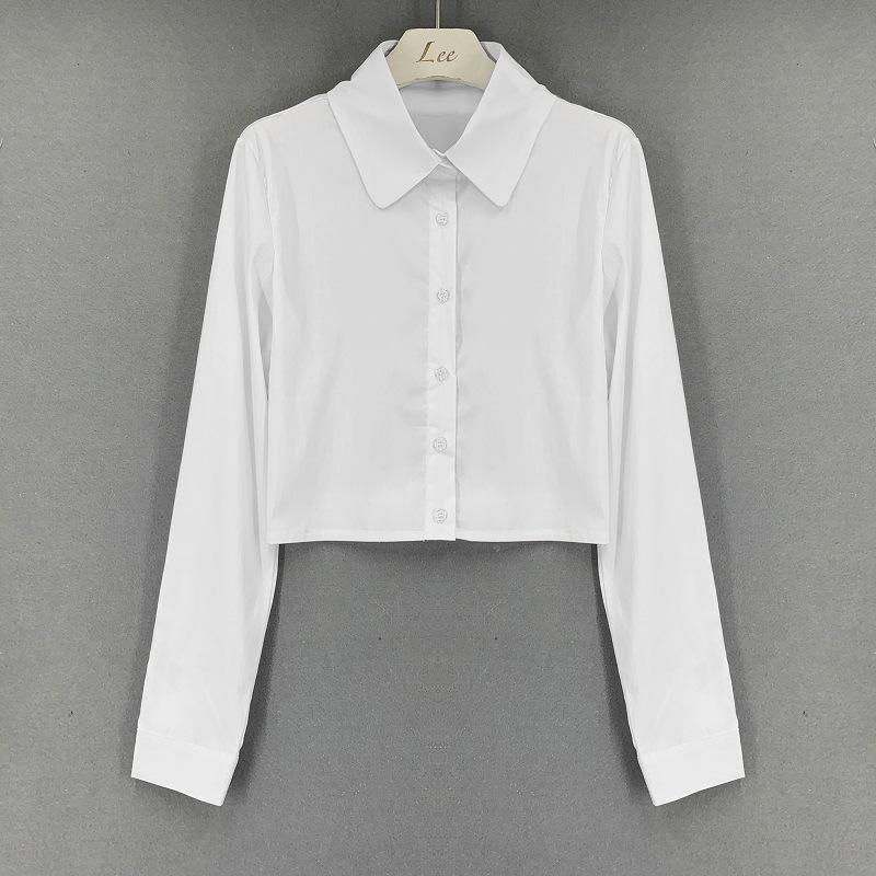 Trendy Women's Slimming Sexy Bust-Enhancing Long-Sleeve Cropped Shirt