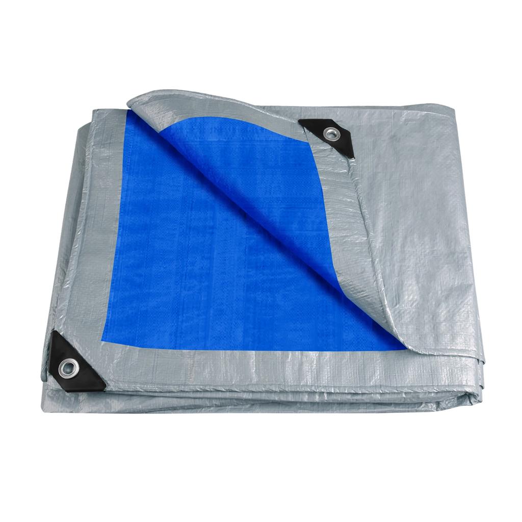 Waterproof Tarpaulin Large Heavy Duty Tarp UV Resistant Rip & Tear Proof Tarpaulin with Grommets Garden Rain Cover Awning Canopy