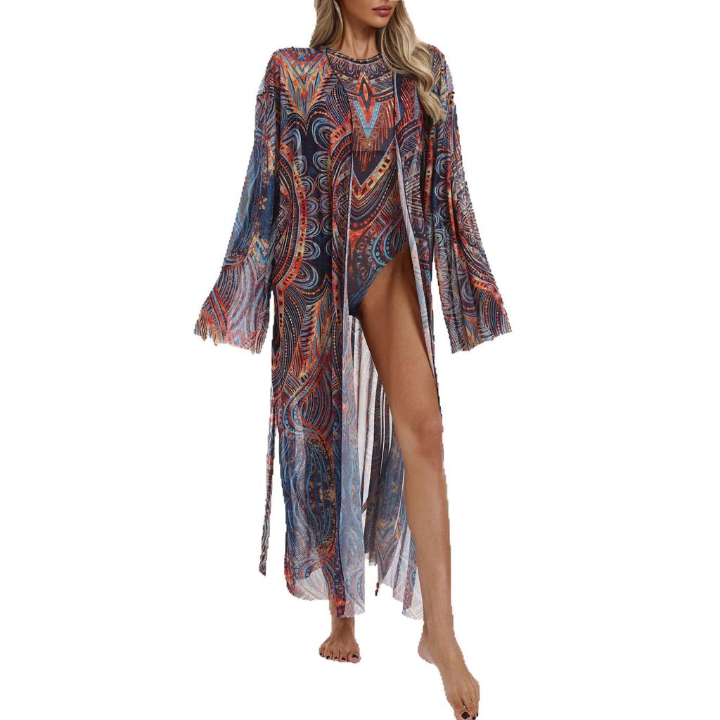 Russia 2025 Swimsuit & Sunscreen Mesh Cover-Up Beach Dress