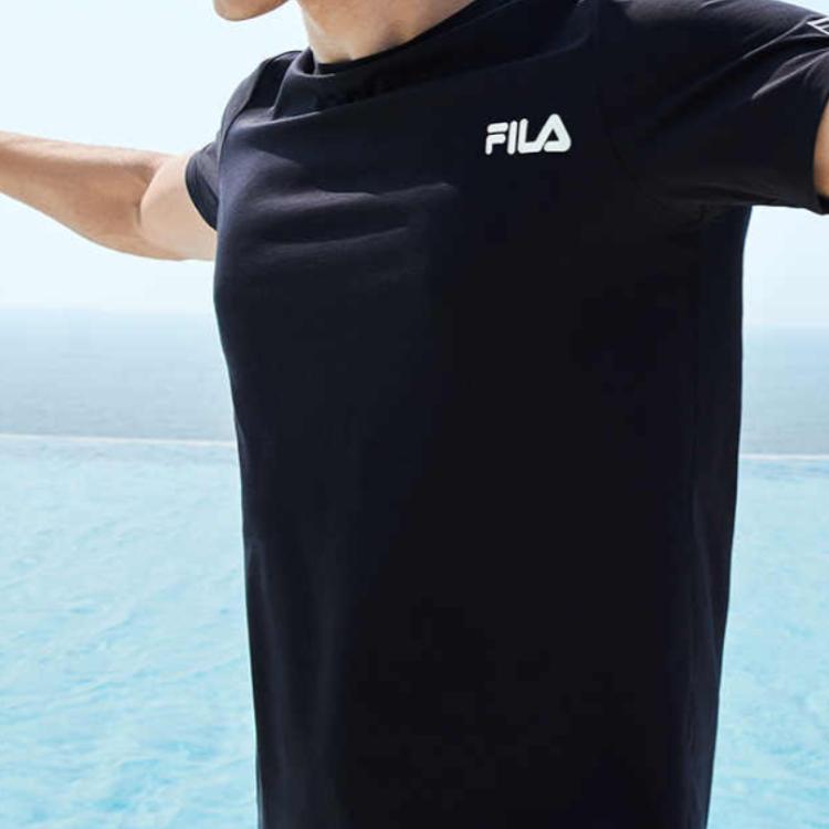New FILA Fitness T Shirt Men's Pitch Black A51M521108F-BK
