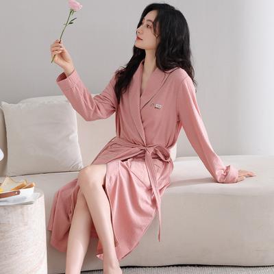 Halat de noapte pentru femei Primăvară și Toamnă Bumbac cu mânecă lungă Robă de baie Mărime mare Absorbant Salon de frumusețe pentru femei Hotel Kimono Yukata