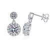 1 Pair Stud Earrings White Cubic Zirconia Stones Ear Studs High Transparency Women Earrings Temperament Versatile Jewelry Gift