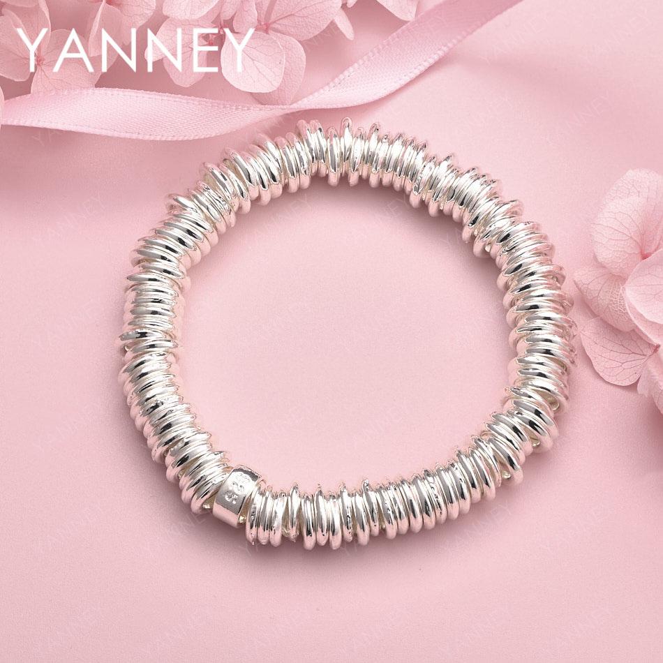 

New 925 Sterling Silver Beautiful Multi Loop Bracelet For Women Hip Hop Gift Jewelry Party Fashion Accessories Charm