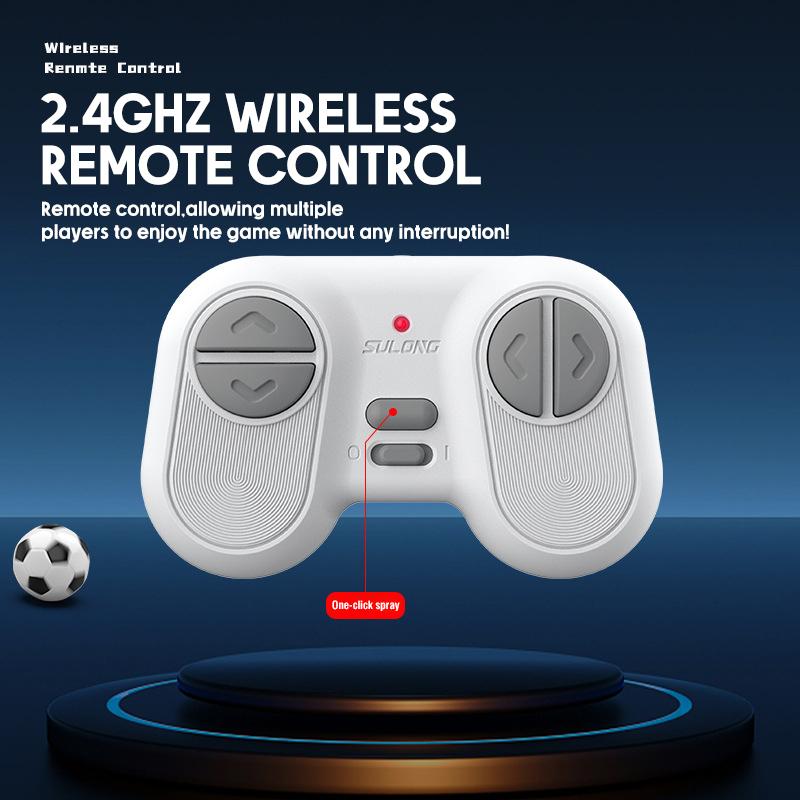 1/24 2.4G RC 4WD Football Car With Spray Lights 360 Rotation Kids Toys Remote Control 5CH Soccer Vehicle Boys Christmas Gifts