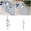 Flocking Snowflake Star Phone Charm Winter Themed Phone Decoration Suitable for Youthful Women and Holiday Enthusiasts